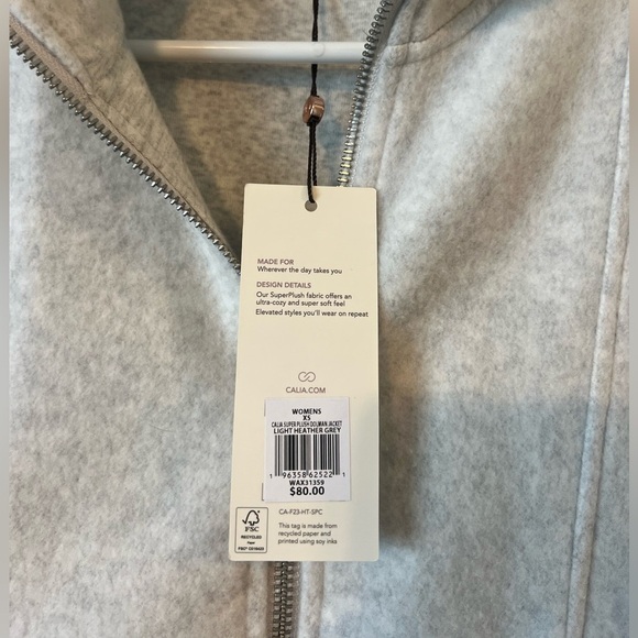 CALIA by Carrie Underwood Super Plush Dolman Zip Up Jacket. NWT. Size XS - Picture 3 of 5